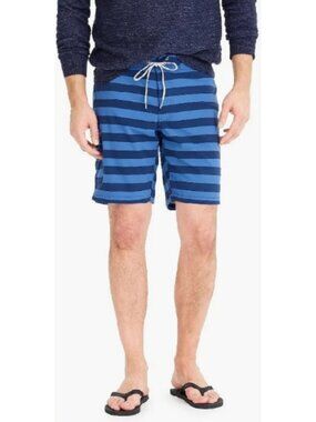 J. Crew Mens Blue Striped Swim Trunks - Size 34